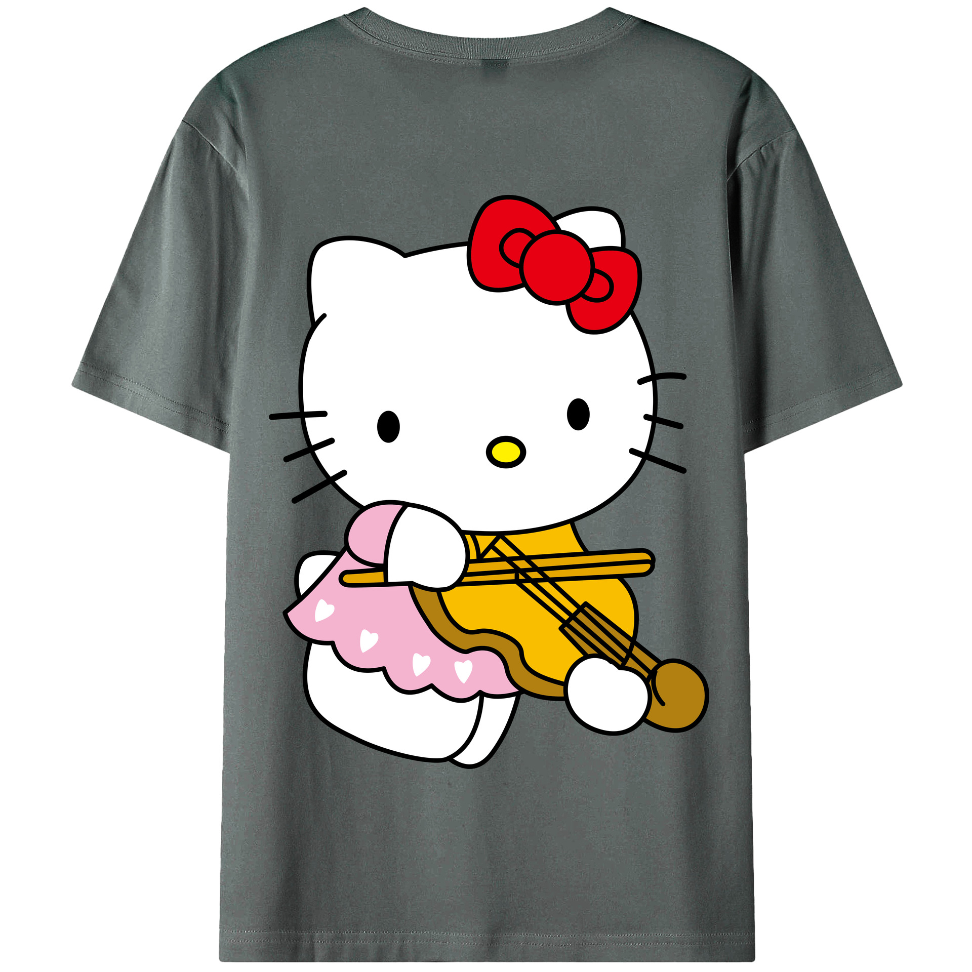 （画像用） Hello Kitty ハローキティ 綿100％半袖Tシャツ（背面プリント）